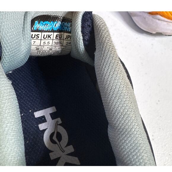 HOKA One One Clifton 7 Women’s Running Shoes Navy Coral Athletic Sneakers Size 7 - Picture 4 of 6